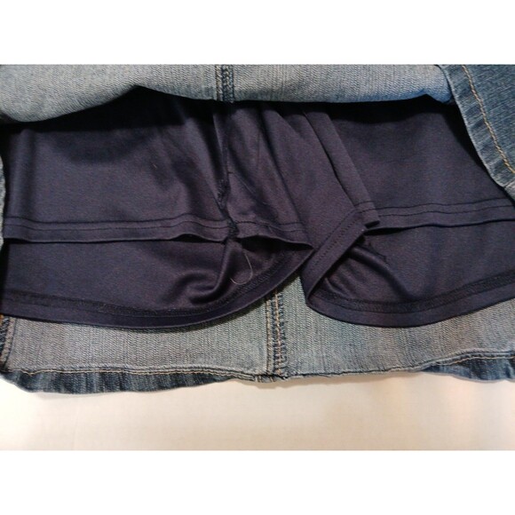 CJ & Banks Mini Denim Blue Jean Skirt Stretch Under Shorts Womens Plus 20 - Picture 10 of 16